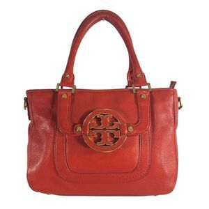 Tory Burch Women's Red Amanda Leather Shoulder or Hand Bag
